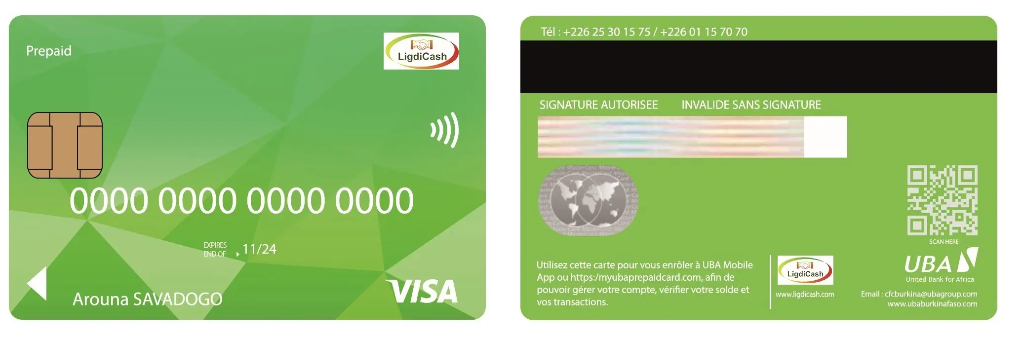 Carte Visa LigdiCash